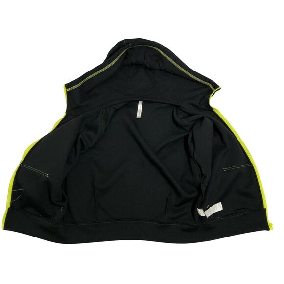 Fabletics Stacey Hooded Cropped Jacket Full Zip Workout Black Yellow Womens S - Picture 6 of 8